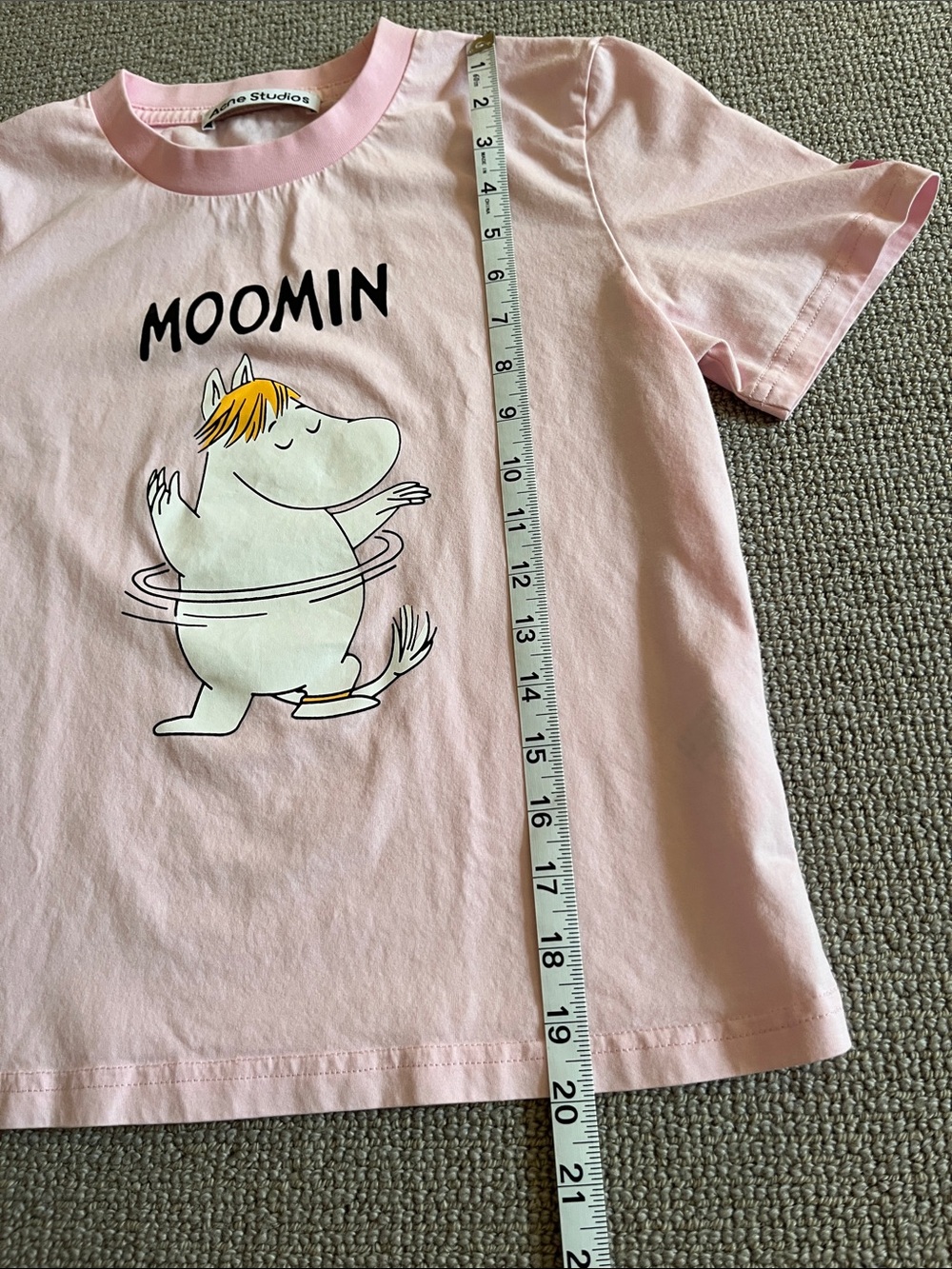 Acne  Pink Moomin Graphic Tee - Picture 6 of 7